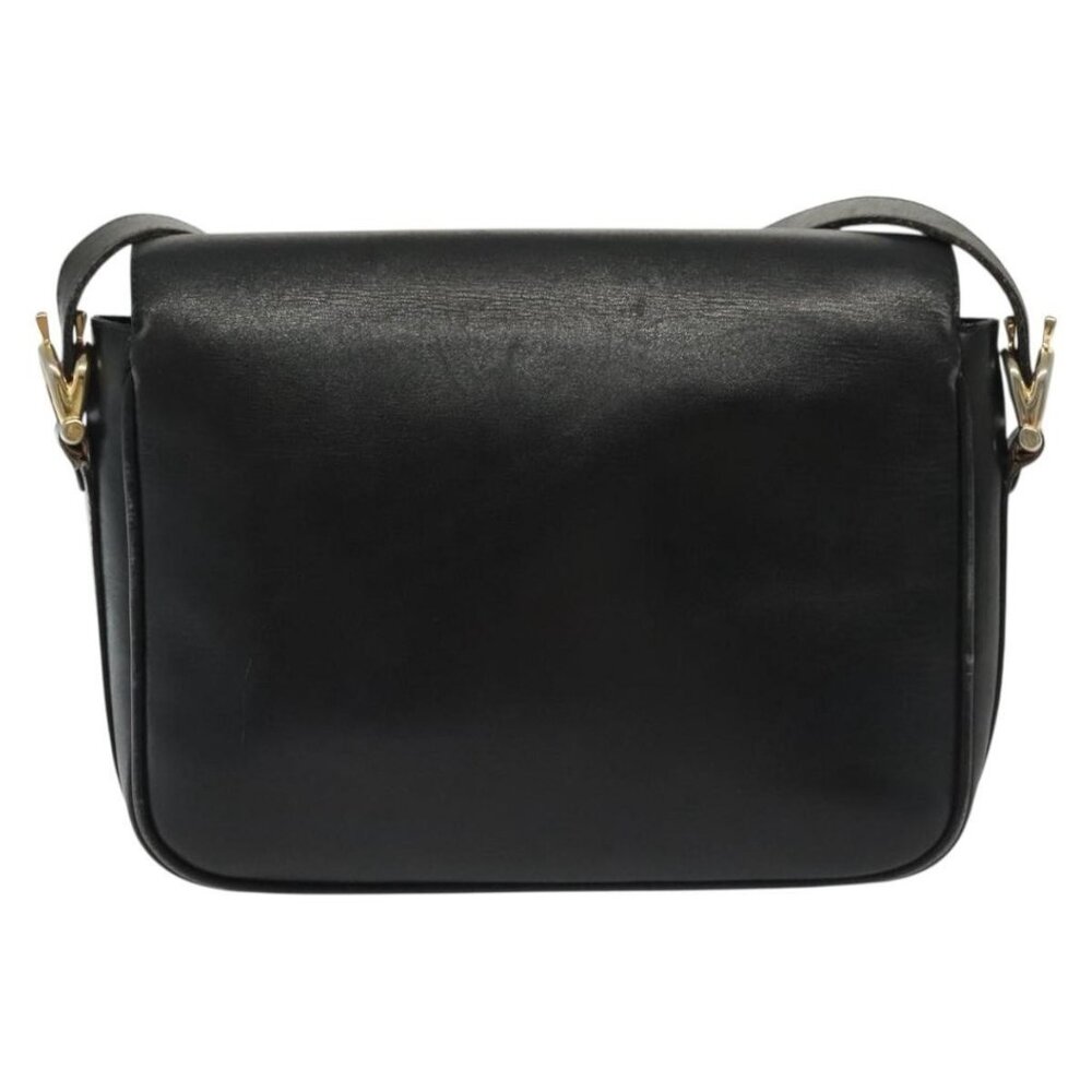 Authentic CELINE Shoulder Bag Leather Navy Gold - Picture 9 of 16